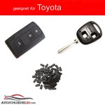 Hochwertige Auto-Schlüssel-Reparatur-Kit für Toyota Yaris -  2-Tasten-Fernbedienungs-Schlüsselschale mit haltbarer Gummiauflage,  ABS-Material - Einfacher DIY-Mikro-Schalter-Ersatz