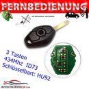 Ersatz Fernbedienung geeignet fr BMW - 3 Tasten 434MHz,...