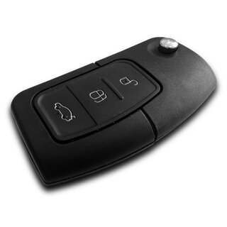 Ersatz Fernbedienung geeignet fr Ford - 3 Tasten FO21 Tibbe Rohling Carbon Chip neuer Typ, Focus, Fiesta, Mondeo