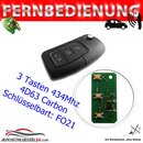Ersatz Fernbedienung geeignet fr Ford - 3 Tasten FO21...