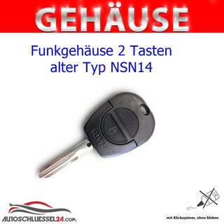 Ersatz Funkgehuse geeignet fr Nissan - 2 Tasten Alter Typ NSN14