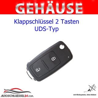 Ersatz Klappschlssel geeignet fr Volkswagen - 2 Tasten UDS-Typ, HU66