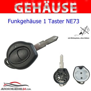 Ersatz Funkgehuse Peugeot/Citroen - 1 Taste NE73 Peugeot 206