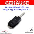 Ersatz Klappschlsselgehuse geeignet fr Volkswagen - 3...