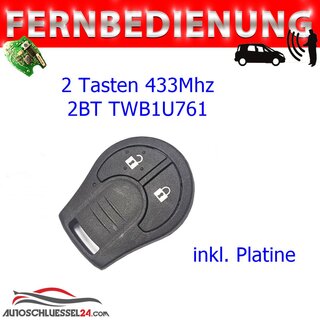 Ersatz Fernbedienung geeignet f�r Renault - 2  Tasten...