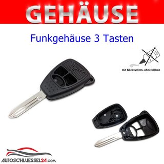 Ersatz Funkgeh�use geeignet f�r Chrysler - 3 Tasten