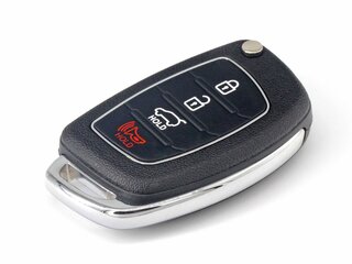 Ersatz Klappschlssel  geeignet fr Hyundai  - 4 Tasten TOY40 mit Panic Button geeignet fr i20, i30