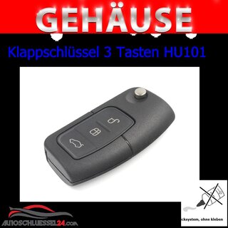 Ersatz Klappschlssel geeignet fr Ford - 3 Tasten HU101, Focus 2005-2011, Fiesta 2008-2011, C-Max 2003-, Mondeo 2007-2011, 
S-Max 2006-, Kuga 2008-, Galaxy 2006-2011