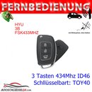 Ersatz Fernbedienung geeignet fr Hyundai - 3 Tasten, 434...