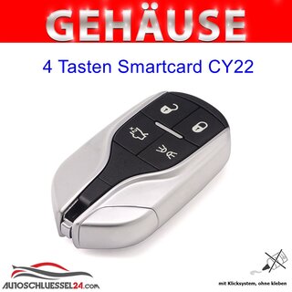 Ersatz Funkgehuse geeignet fr Maserati - 4 Tasten Smartcard CY22