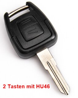Ersatz Funkgeh�use geeignet f�r Opel - 2 Tasten HU46